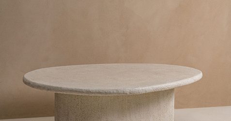 Smooth Terrazzo GraniTech plaster finish on wall demonstrating crack-resistant alternative to traditional plaster that prevents cracking issues